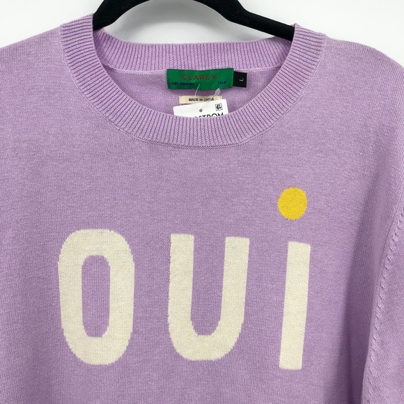 NEW Claire V. Classic Sweater Oiu Lavender Pullover Large Crew Neck Sweater - Picture 5 of 8